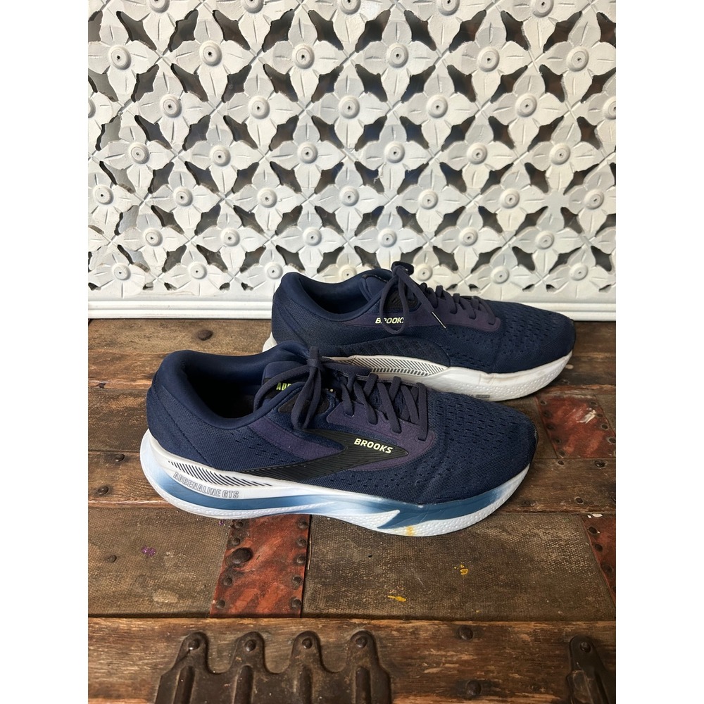 Brooks Adrenaline GTS 24 Mens Running Shoes Navy Blue Sneakers